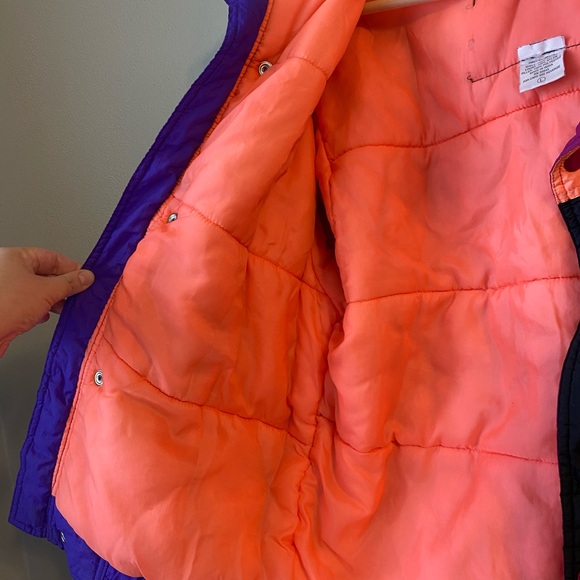 Vintage Izzi’s Gang Colorblock Puffer Jacket Size Large - Picture 5 of 12